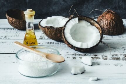 Coconut oil with fresh coconut